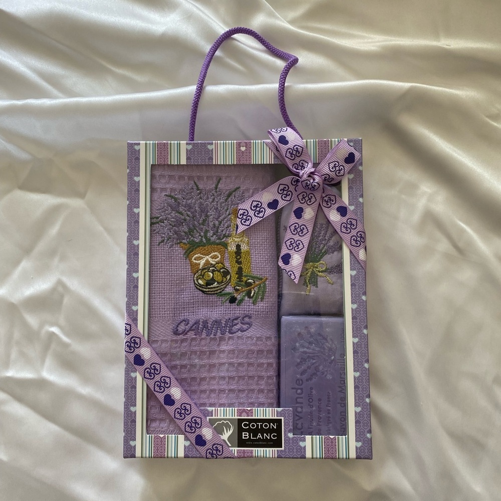 Purple French Cannes Towels Souvenir